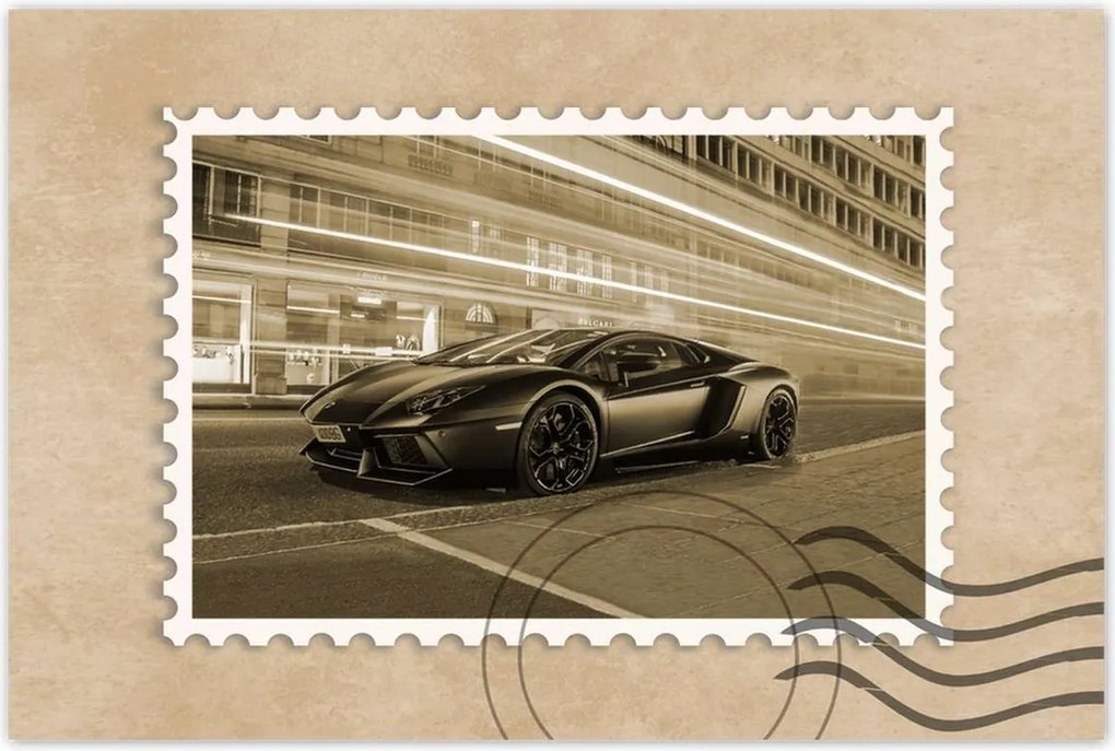 Poszterek 90x60 Szépia sportautó