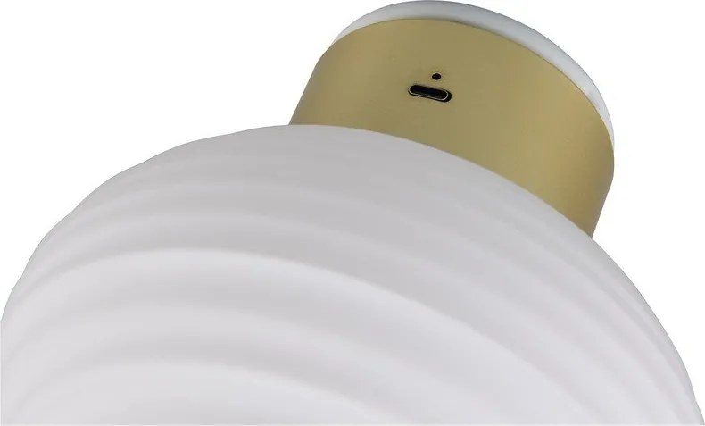 Fehér USB üveg LED fali lámpa ø 15,5 cm Earl – Reality