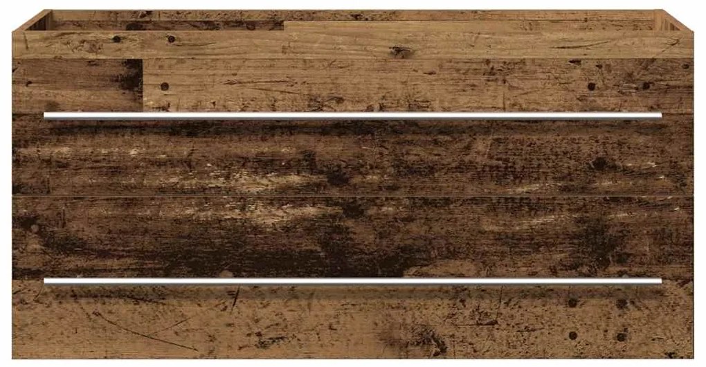 antik fa szerelt fa mosdószekrény 100x38,5x48 cm