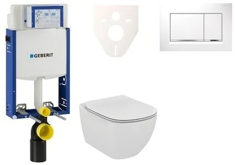 Fali WC szett Geberit befalazáshoz + Ideal Standard Tesi WC 110.302.00.5NF5