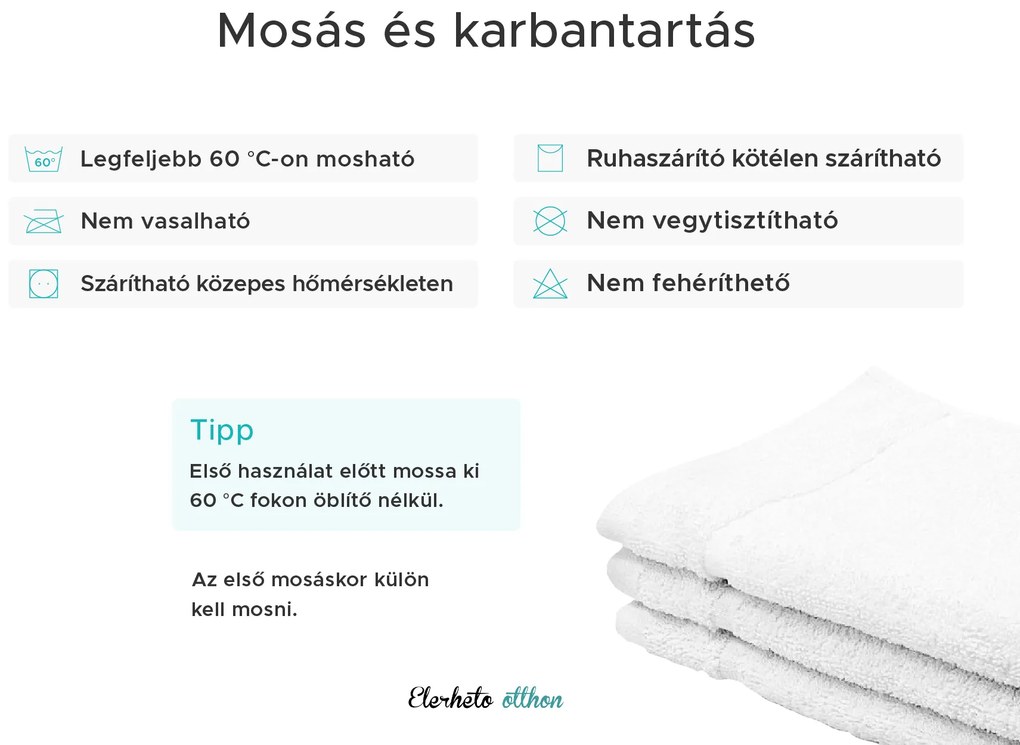 Classic bíbor kis törölköző 30x50 cm, 100% pamut