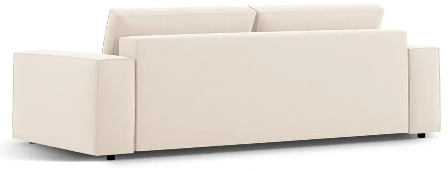 Bézs bársony kinyitható-tárolóhelyes kanapé 247 cm Jodie – Micadoni