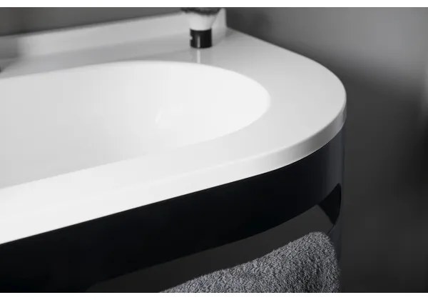 Sapho - Sarokba süllyesztett mosdó PULSE 75x43 cm márvány/fehér