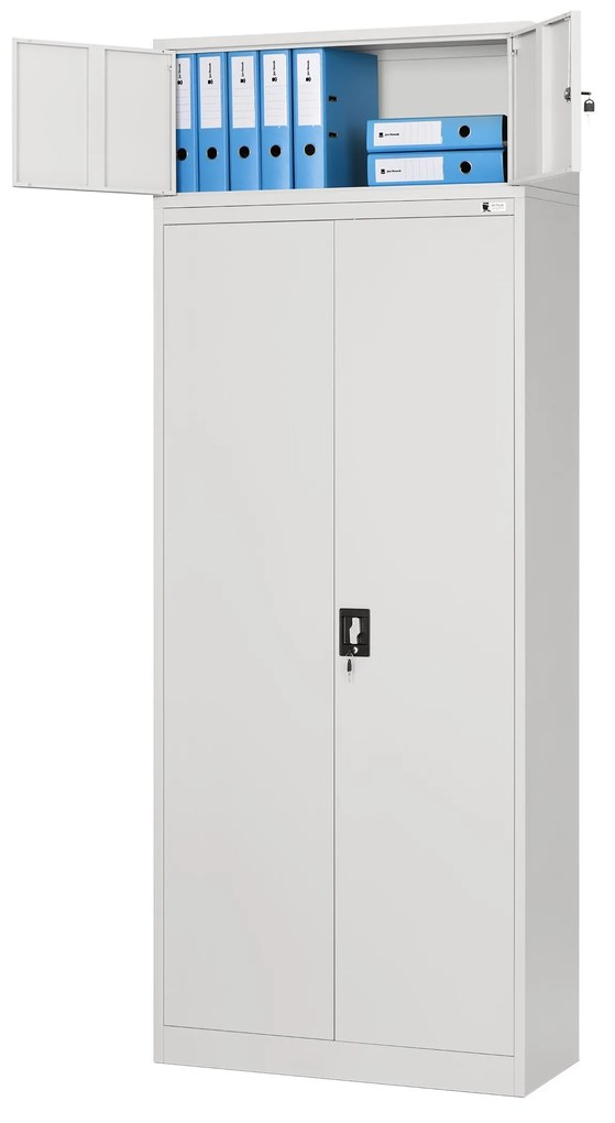 Felsőszekrény iratszekrényre EWA, 900 x 380 x 400 mm, szürke