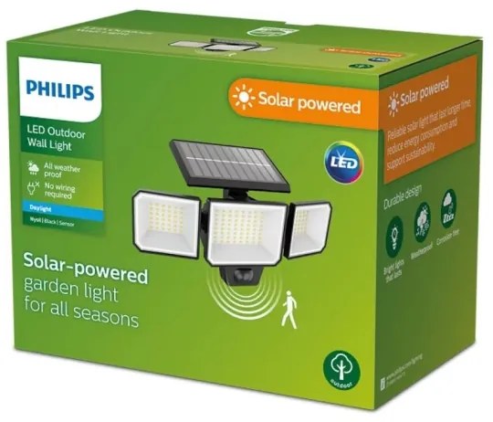 Philips -  LED Napelemes fali reflektor érzékelővel NYSIL 3xLED/8,7W/3,7V IP65