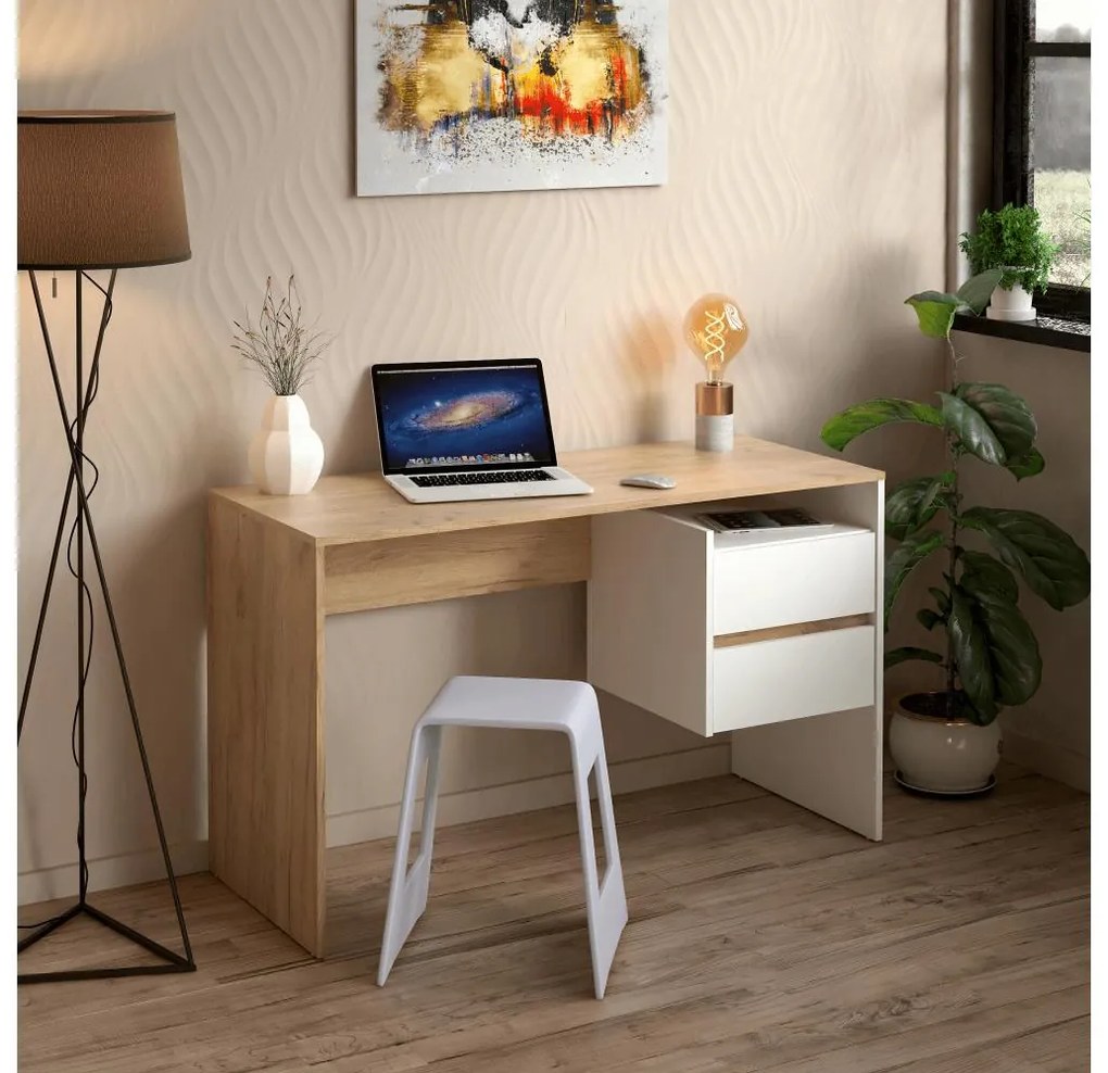PC asztal Titanes (artisan tölgy + fehér) . 1116531