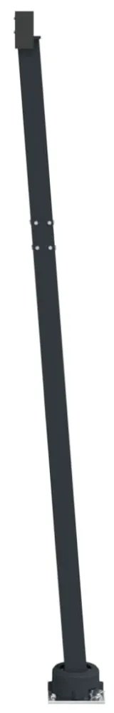 antracitszürke vas napellenző rúd szett 600x245 cm