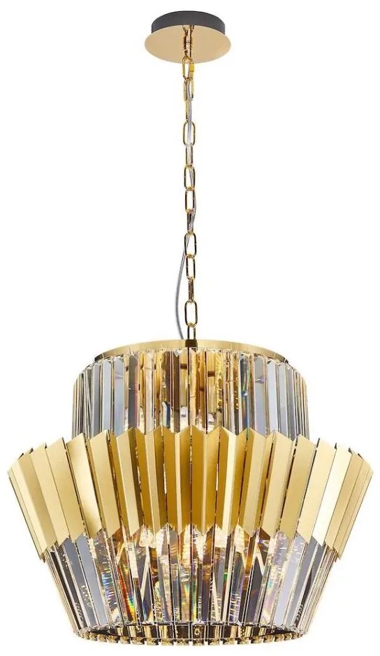 Csillár láncon DONNA 12xE14/40W/230V átm. 55 cm arany