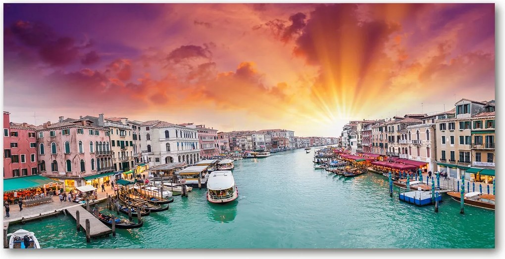 Fotótapéta falra edzett üveg Velence 140x70