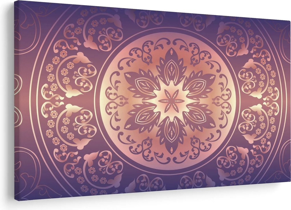 Kép - Mandala lila színátmeneten (90x60 cm)