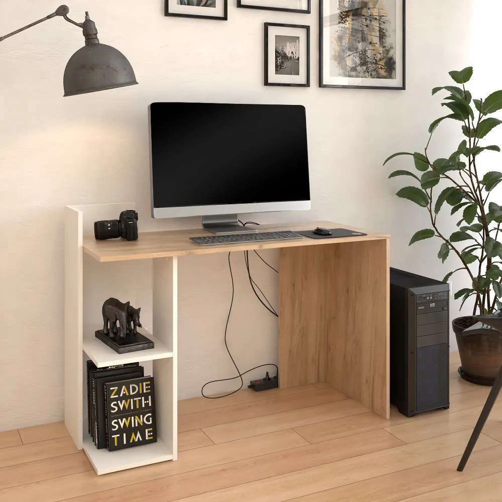 Polcos íróasztal 118x75x112cm barna FUR1239-1