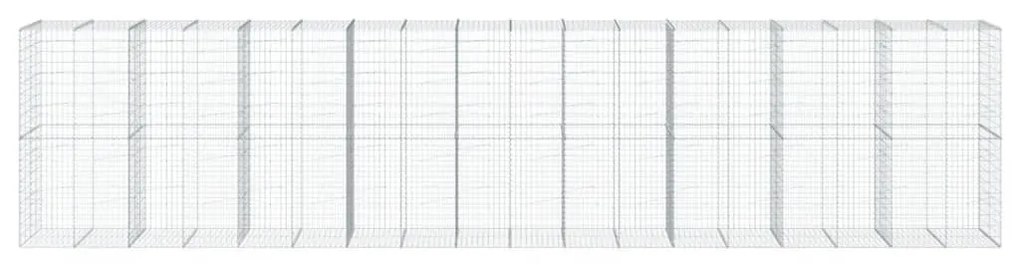horganyzott vas gabion kosár fedéllel 900 x 100 x 200 cm