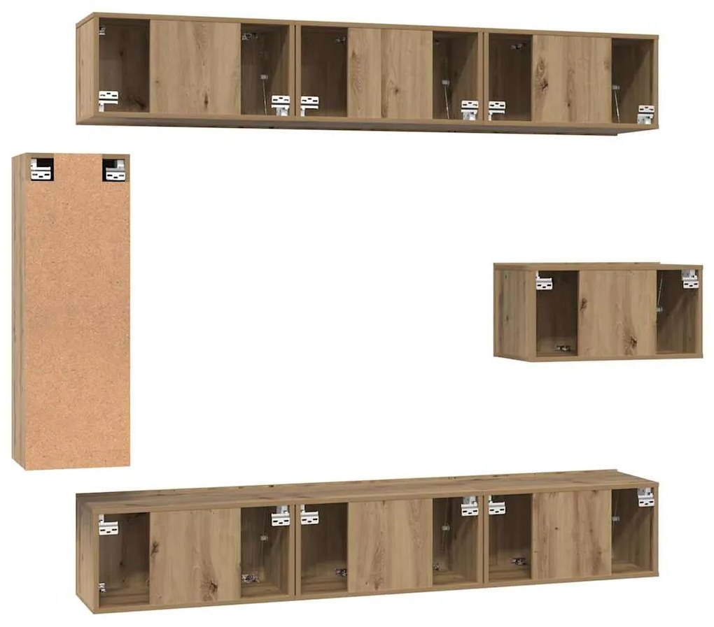 TV szekrény garnitúra 8 pcs kézműves tölgy 30.5 x 30 x 90 cm