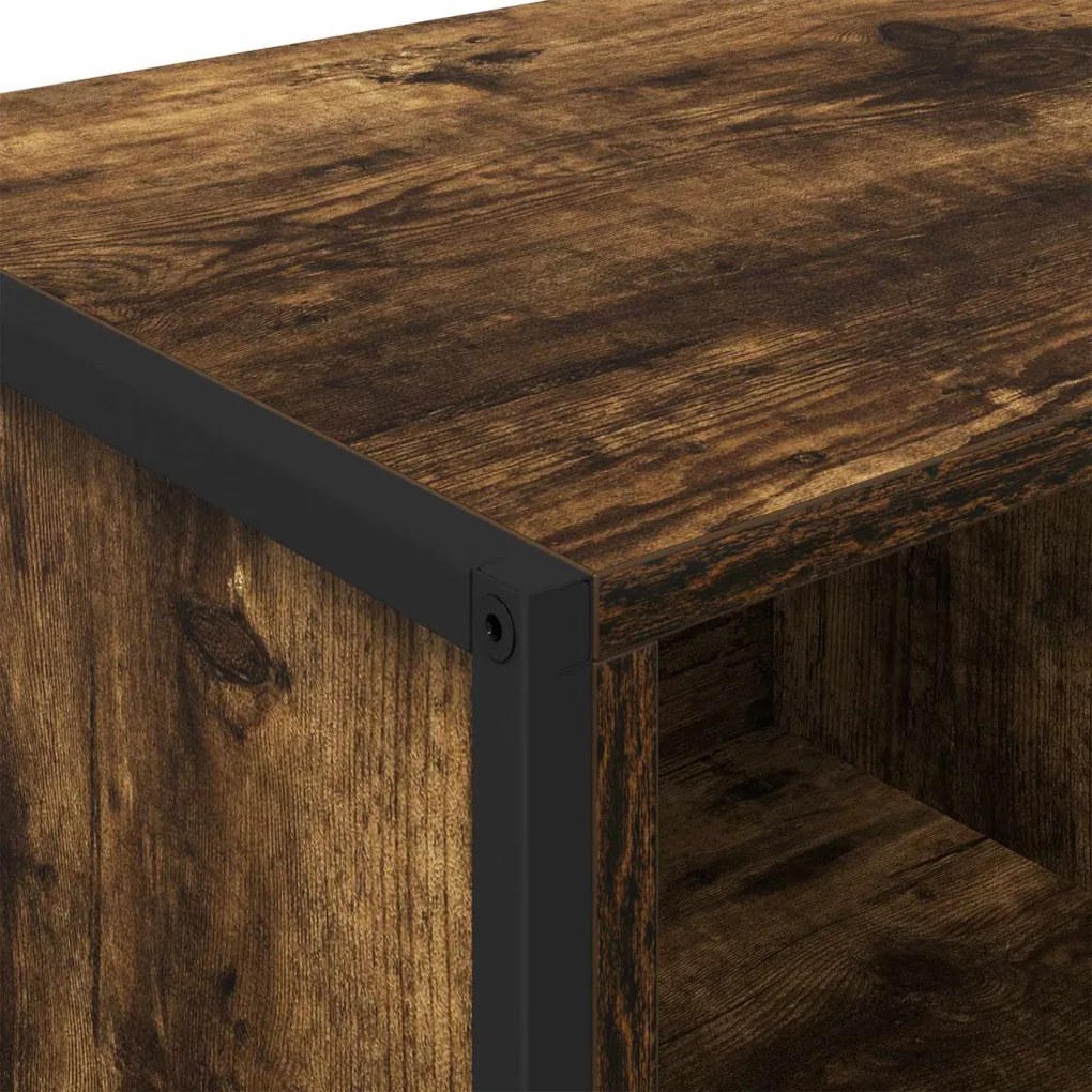 Széf fiókkal 2 pcs Füstös tölgy 81 x 36 x 150.5 cm Faanyag