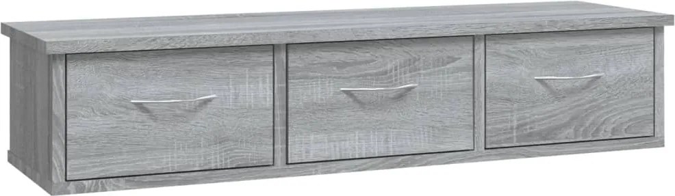 vidaXL szürke sonoma színű szerelt fa faliszekrény 88x26x18,5 cm