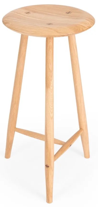 Natúr színű tölgyfa bárszék (ülésmagasság 65 cm) Blanc – Gazzda