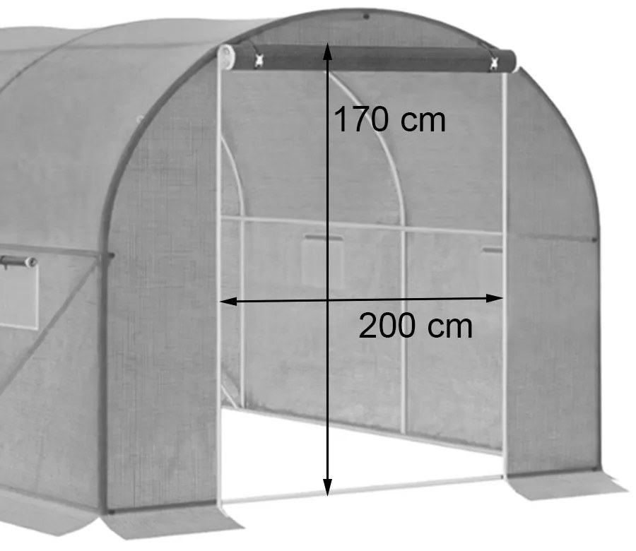Fóliasátor 200x300x450 cm váz+fólia