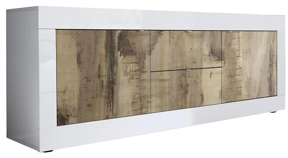 Komód NERILA fehér/barna