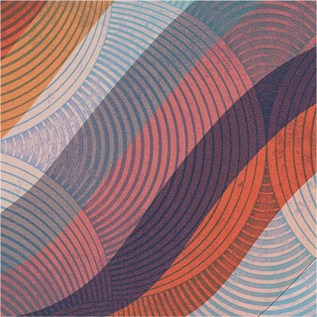 Dekoratív Fotótapéta Hálószobába Színes hullámok 250x250 Ragasztó