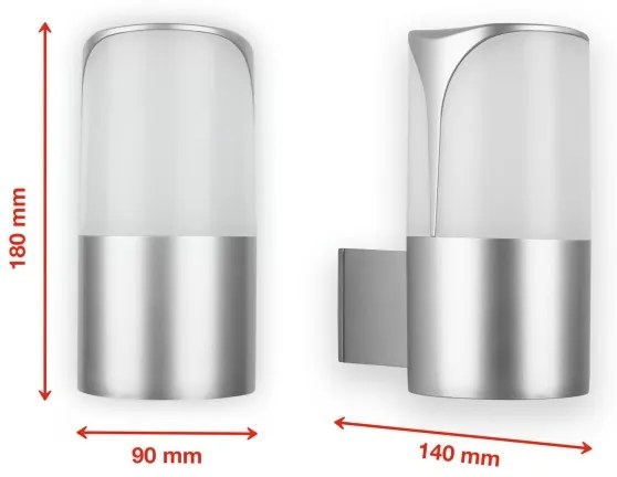 Briloner 320304TF - Kültéri fali lámpa 1xE27/12W/230V IP44 ezüstszínű