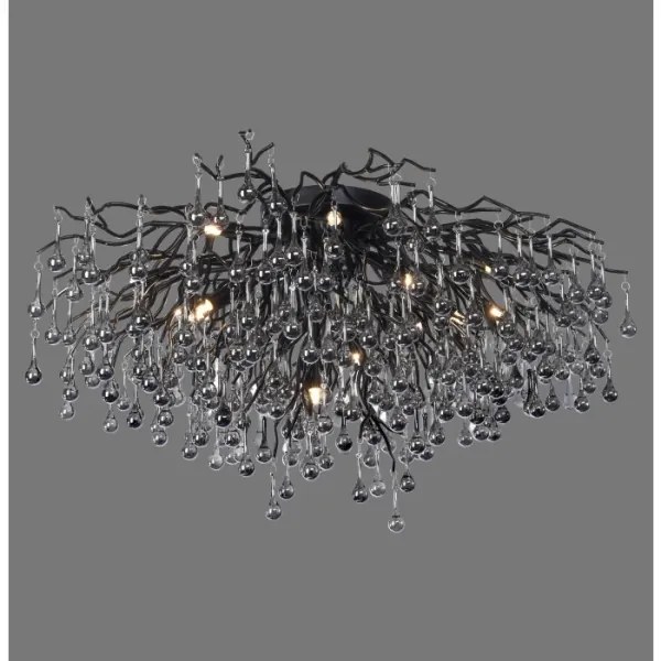 Paul Neuhaus 8092-18 - Felületre szerelt csillár ICICLE 14xG9/40W/230V átm. 100 cm fekete