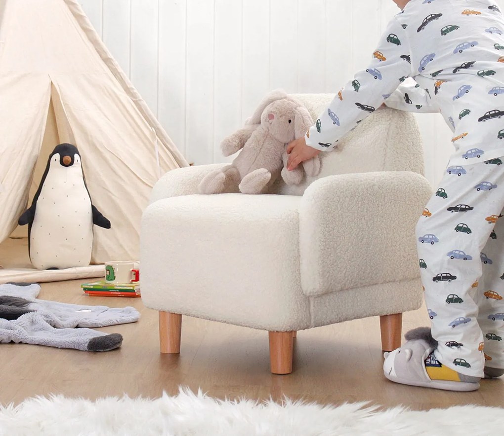 Gyerek ülőke Cobie Teddy - White