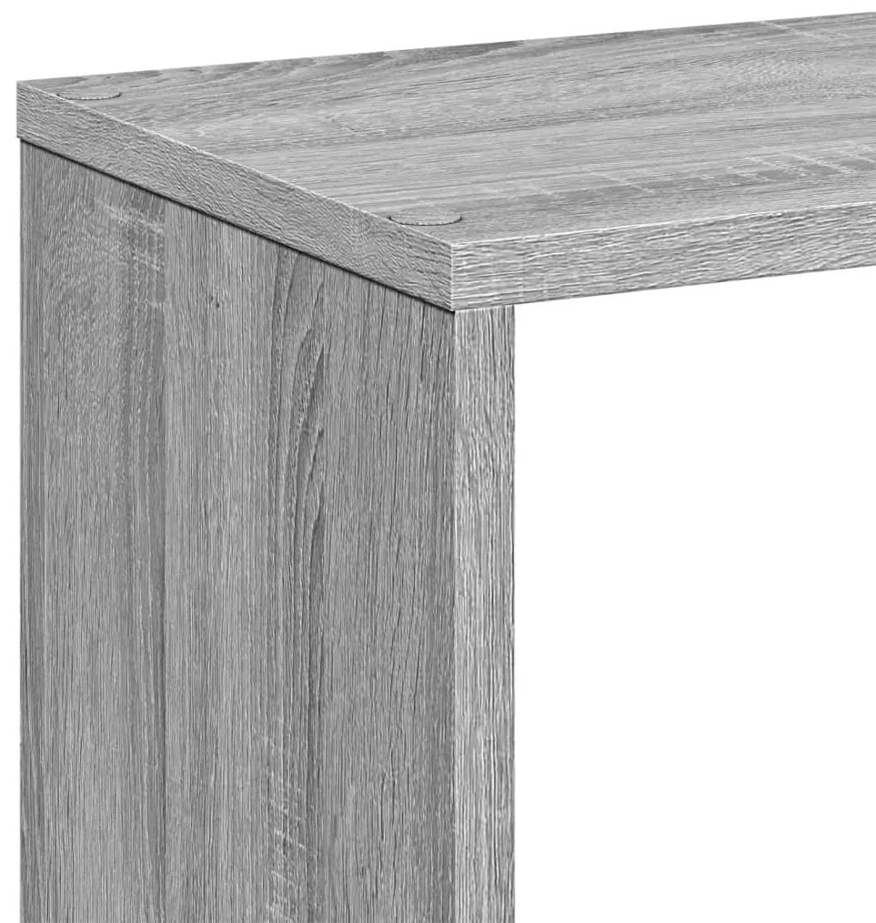 szürke sonoma szerelt fa elválasztó könyvespolc 67x25x161,5 cm