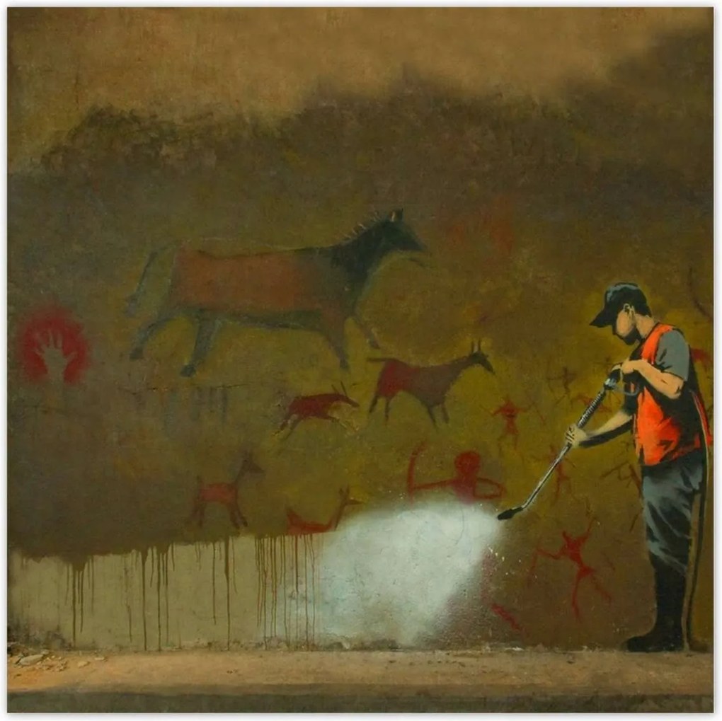 Poszterek 100x100 Banksy Művészet eltávolítása