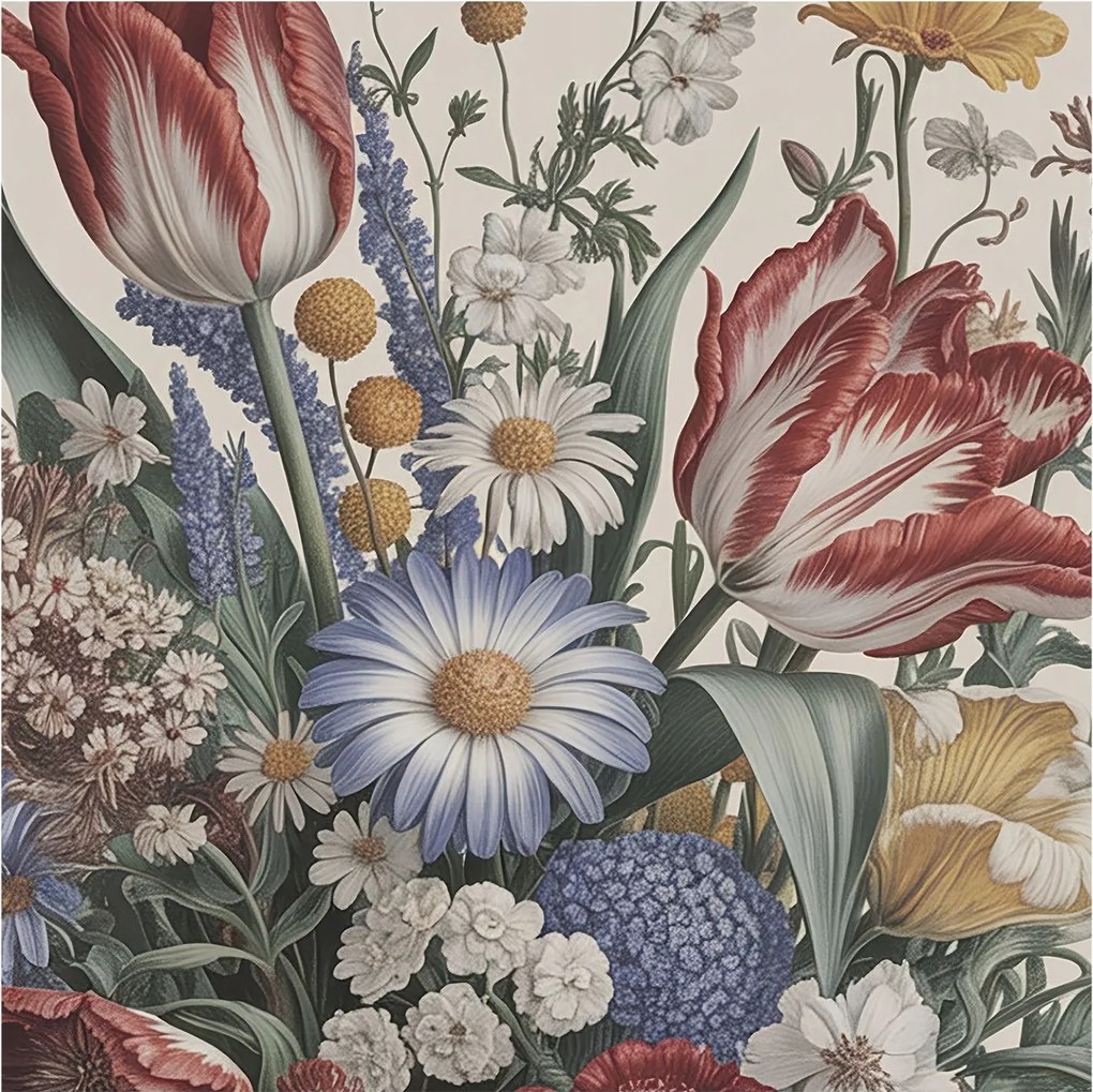 Flizelin tapéta Flizelin Fali Prémium Virágok csokor 250x250 Ragasztó