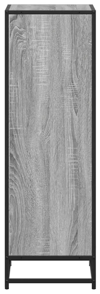 szürke sonoma színű szerelt fa könyvszekrény 40x35x107,5 cm