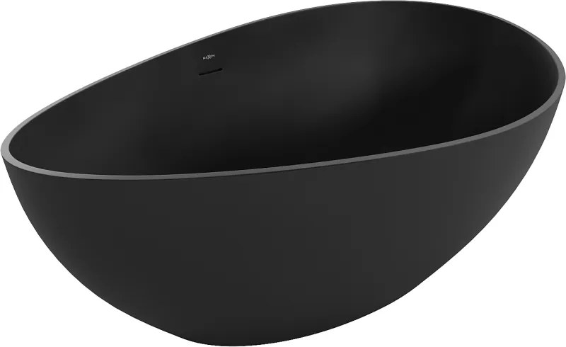 Mexen Parma szabadon álló kád konglomerátumból 160 x 95 cm, fekete matt - 57231609570