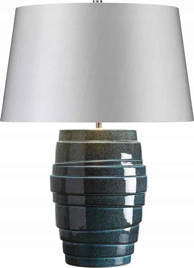 Porcelán asztali lámpa kék-ezüst Elstead nappali hálószobába