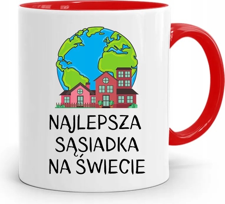 Szomszédnak Piros Ajándék Bögre fényképes nyomtatással