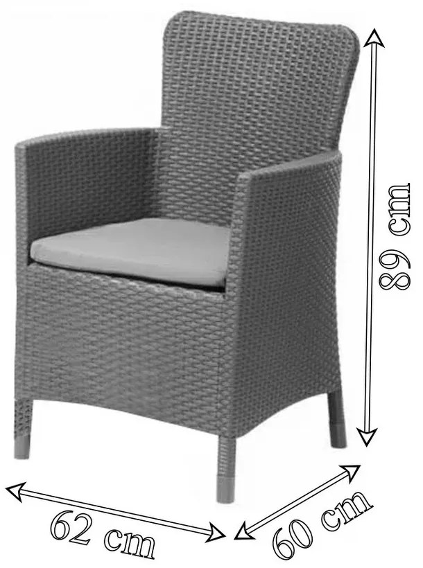 Futon 4+1 kerti bútor garnitúra