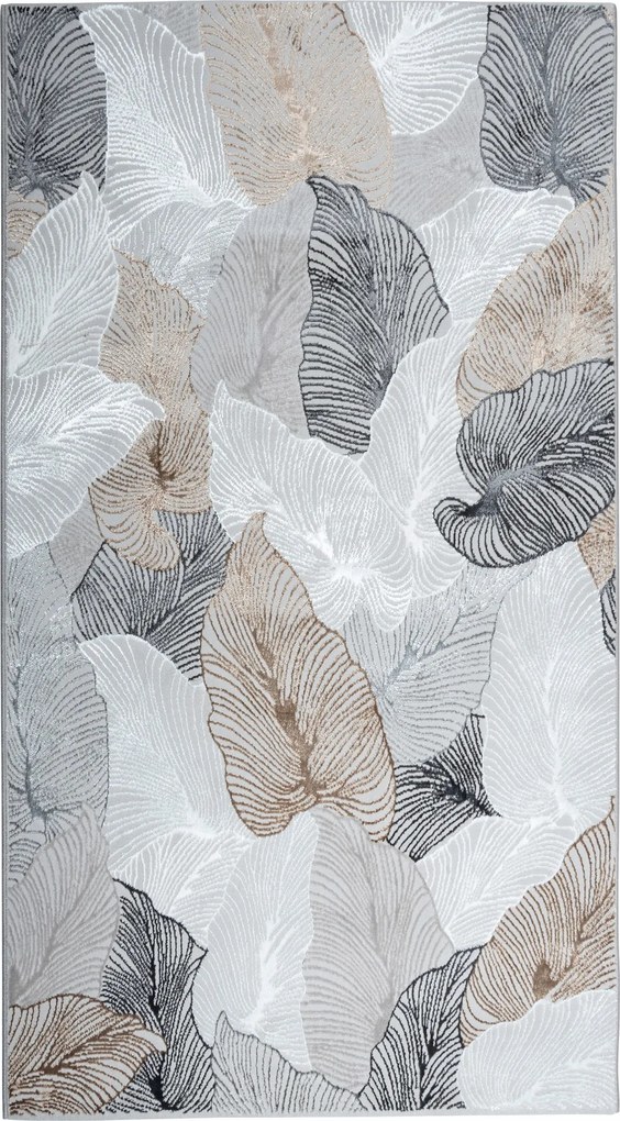 Szőnyeg Divatos Járda Modern Boho Levelek Retro Előszoba 80x150cm