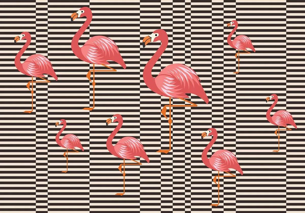 Fotótapéta - Flamingók (152,5x104 cm)
