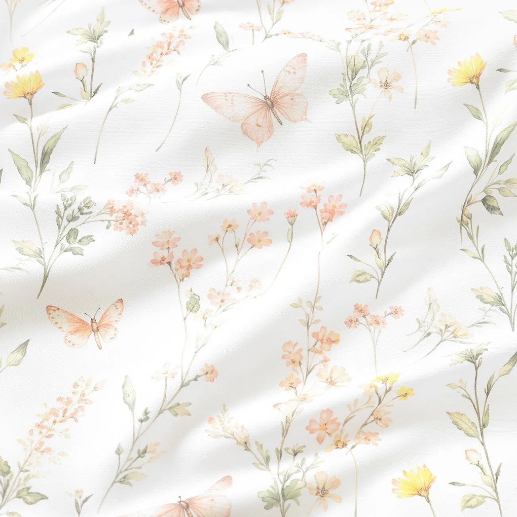 Goldea szögletes teflonos asztalterítő - pillangós kert 120 x 120 cm