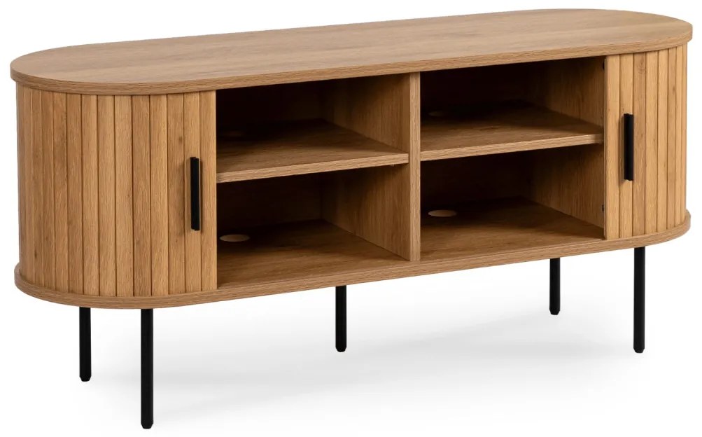 TRISH RTV szekrény 120 cm, kétajtós, tölgy