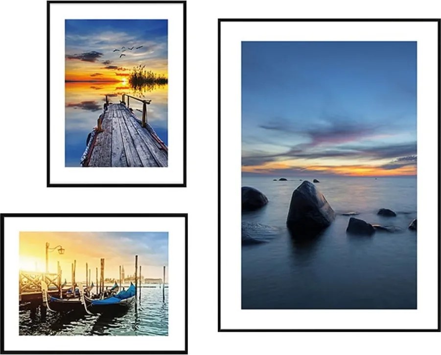 Kép szett 3 db-os Seaside Sunset – knor
