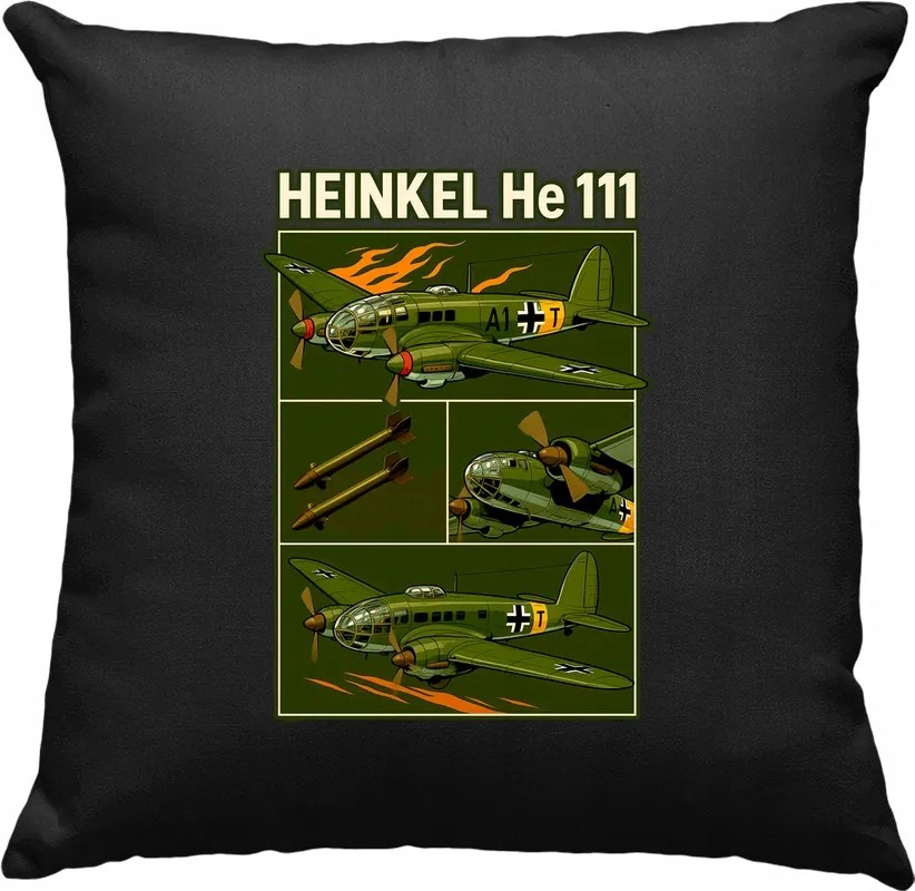 Heinkel He 111 Luftwaffe párna, fekete