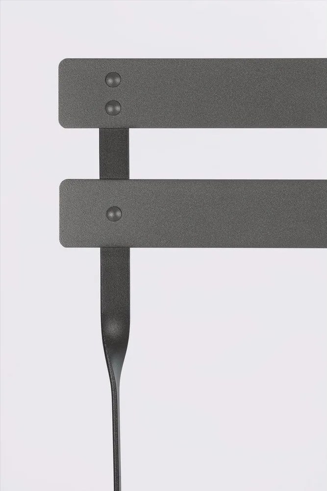 Antracitszürke acél kétszemélyes kerti étkezőgarnitúra Austin – Bizzotto