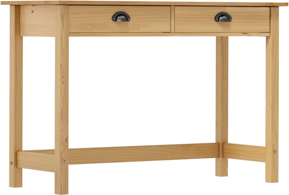 vidaXL Hill 2 fiókos tömör fenyőfa tálalóasztal 110 x 45 x 74 cm