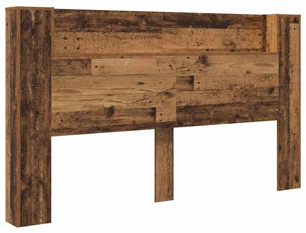 Fejtámla LED -es lámpákkal Öreg fa 180 x 17 x 104,5 cm Faanyag