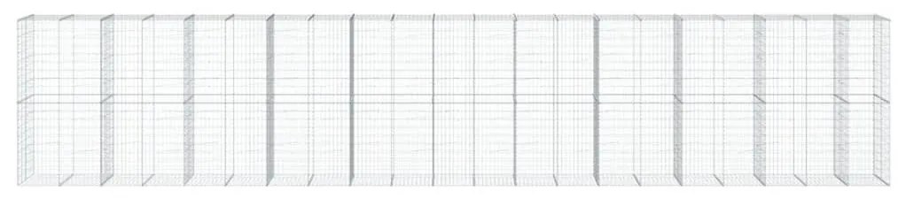 horganyzott vas gabion kosár fedéllel 1050 x 100 x 200 cm