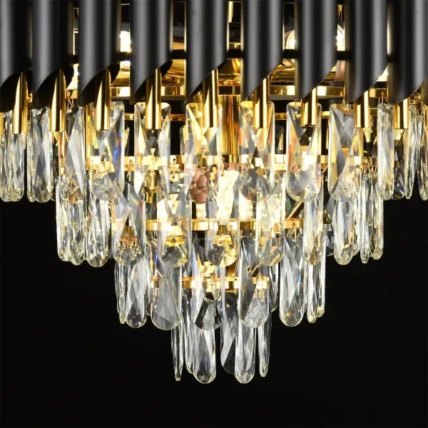 Brilagi - ECLIPSE láncos csillár 7xE14/10W/230V Ø 48 cm fekete/arany