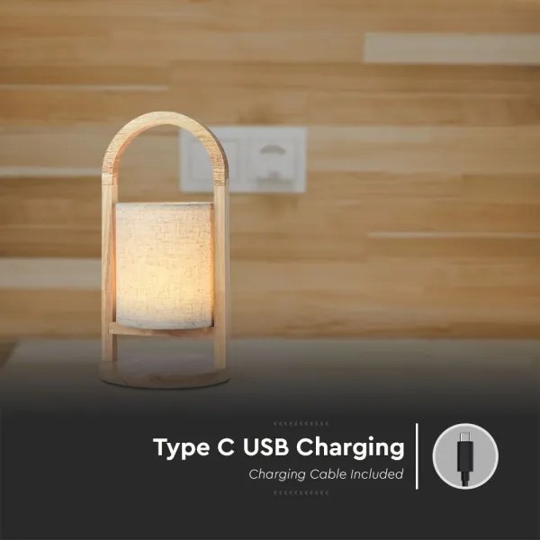 LED Dimmelhető újratölthető érintős asztali lámpa LED/1,5W/5V 3000K 1800 mAh bézs