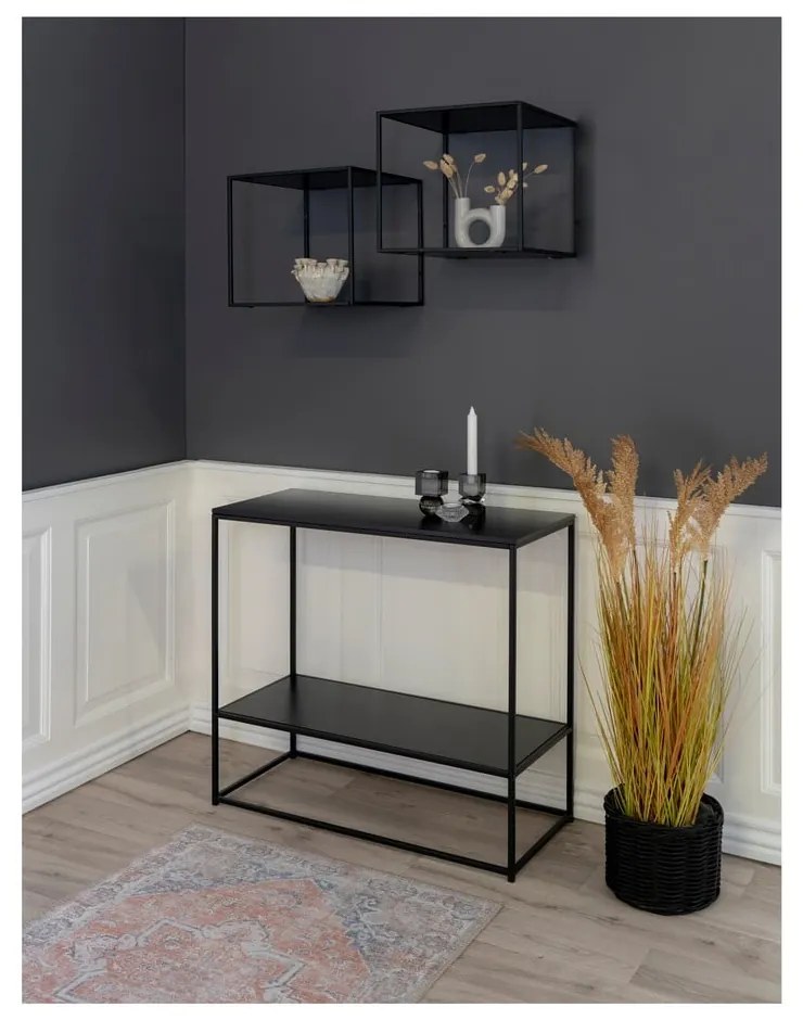 Fekete fali polc Vita – House Nordic