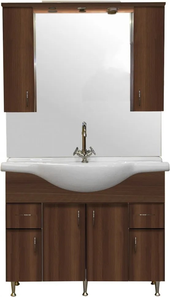 Bianca Plus 105 komplett fürdőszobabútor, aida dió színben