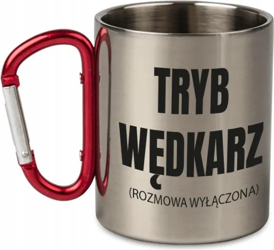 Fém Bögre Karabinerrel Horgász Mód Beszélgetés Kikapcsolva 300 ML