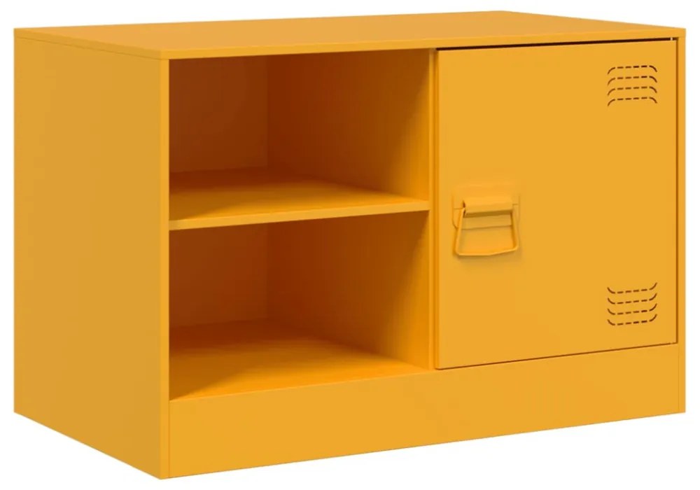 2 db mustársárga acél TV-szekrény 67 x 39 x 44 cm